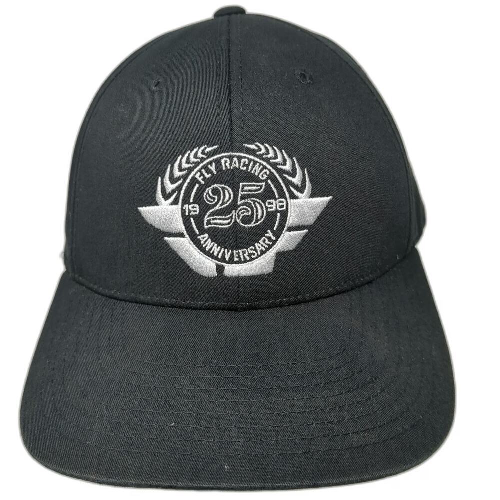 Fly Racing Snapback Black Silver One Size 25th Anniversary Logo Motocross Hat